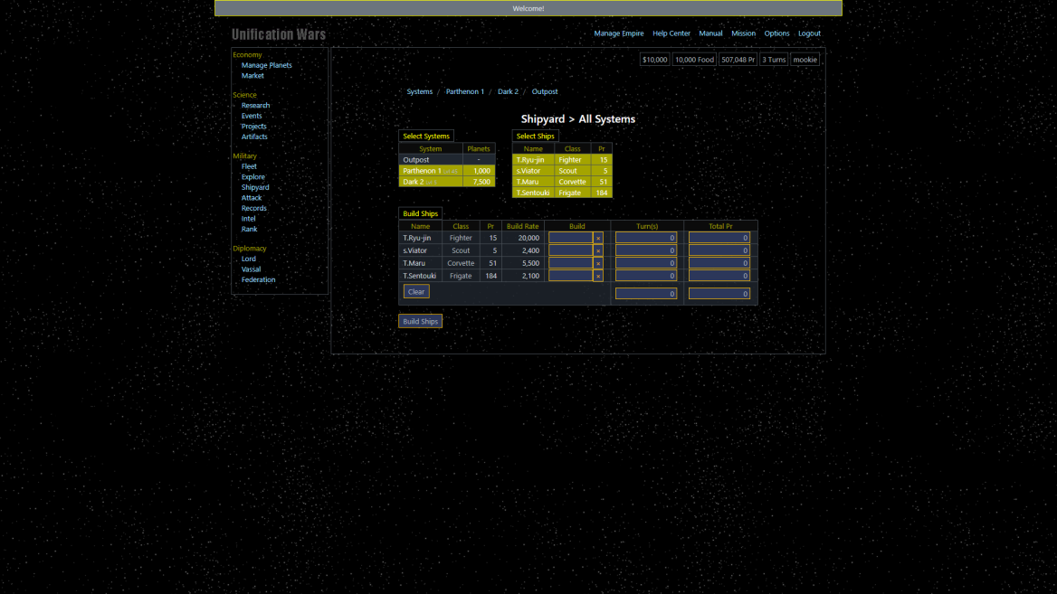 Unification Wars legacy server
